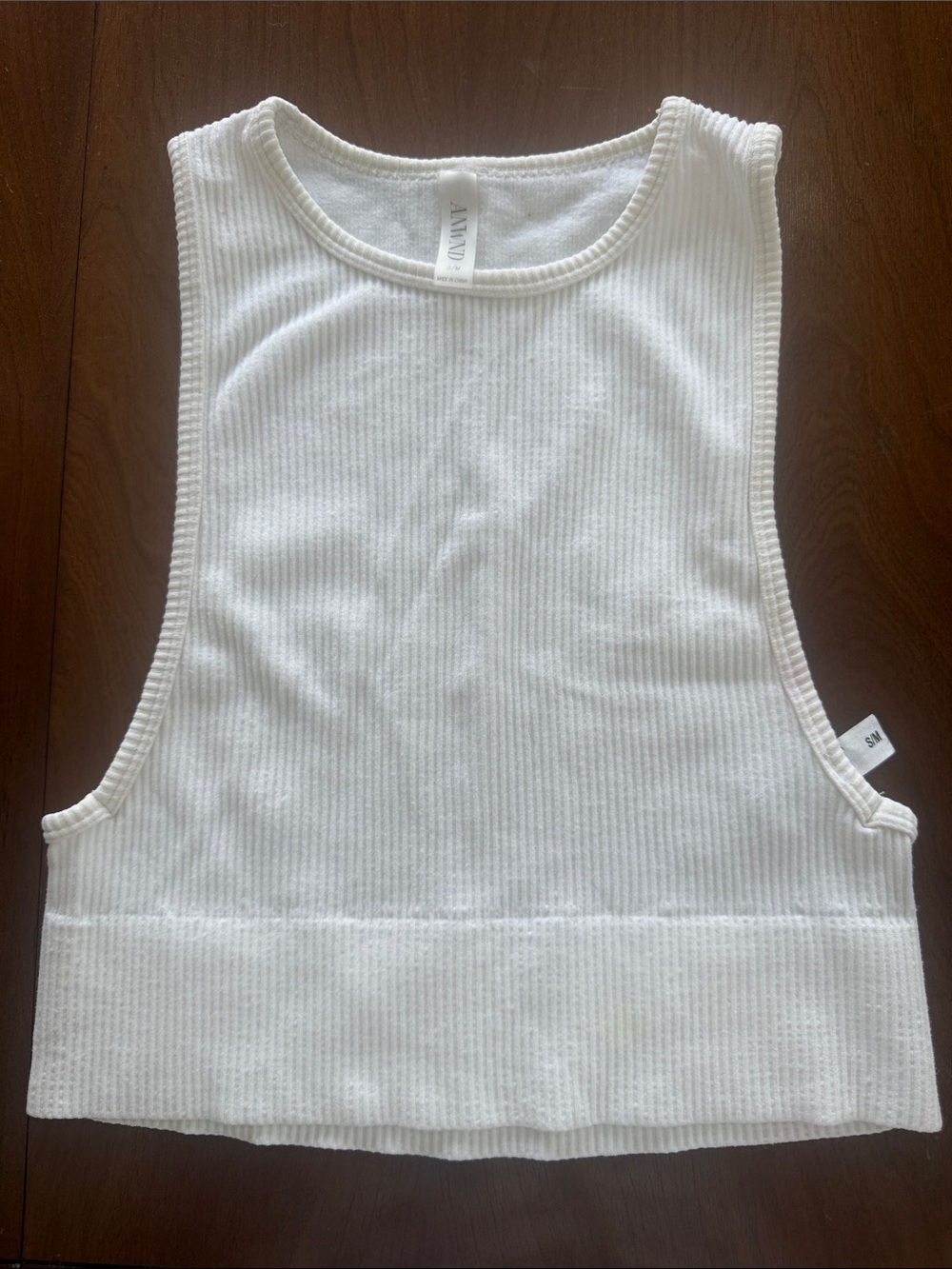 White Ribbed Cropped Tank Top 🤍